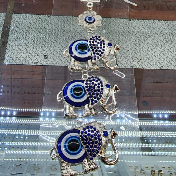 Brand New Evil Eye 3 Elephant with sunflower wall hanging - Picture 2 of 5